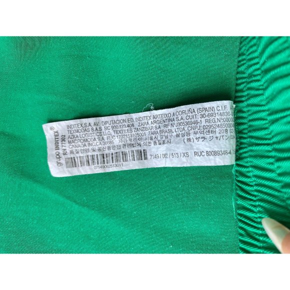 Zara Apple Green Wide Leg Blend Slouchy Pants Size XS - Picture 10 of 16